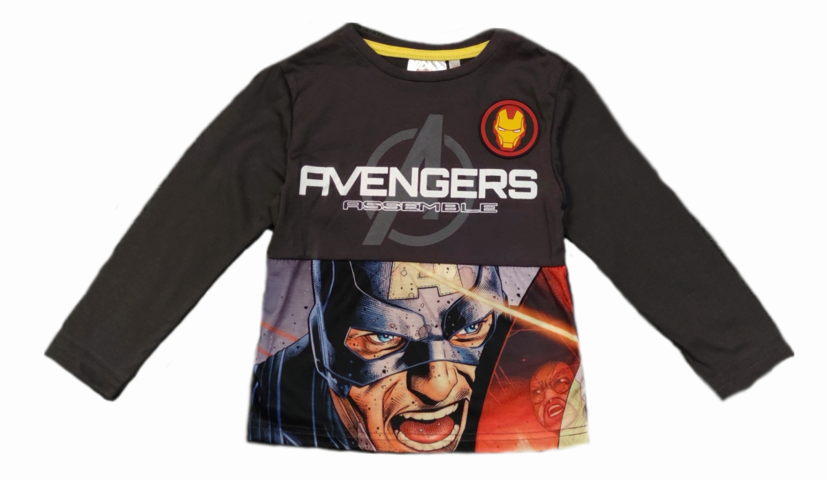 Avengers Jungen Langarmshirt in Dunkelgrau mit Captain America